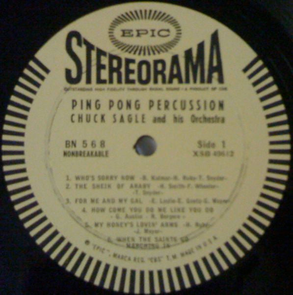 Chuck Sagle And His Orchestra : Ping Pong Percussion (LP,Stereo)