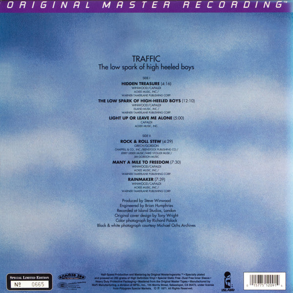 Traffic : The Low Spark Of High Heeled Boys (LP,Album,Limited Edition,Numbered,Remastered,Stereo)