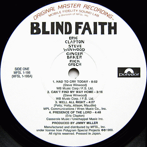 Blind Faith (2) : Blind Faith (LP,Album,Limited Edition,Numbered,Remastered)