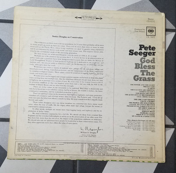 Pete Seeger : God Bless The Grass (LP,Album,Stereo)