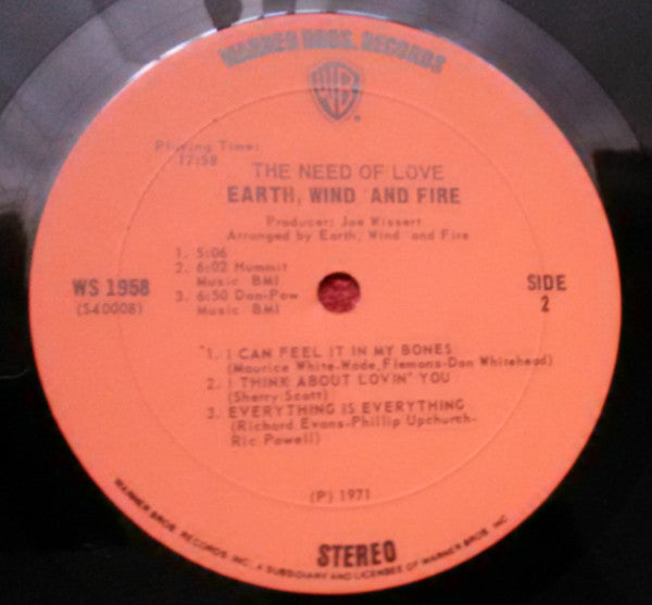 Earth, Wind & Fire : The Need Of Love (LP,Album)