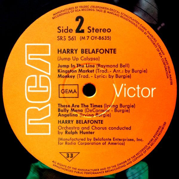 Harry Belafonte : Jump Up Calypso (LP,Album,Stereo,Reissue)