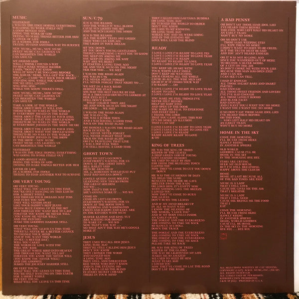 Cat Stevens : Buddha And The Chocolate Box (LP,Album)