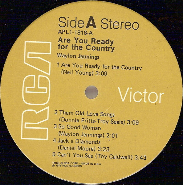 Waylon Jennings : Are You Ready For The Country (LP,Album)