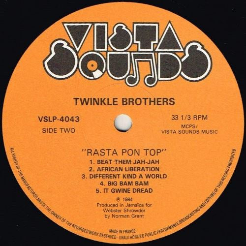 Twinkle Brothers : Rasta Pon Top (LP,Album,Repress)