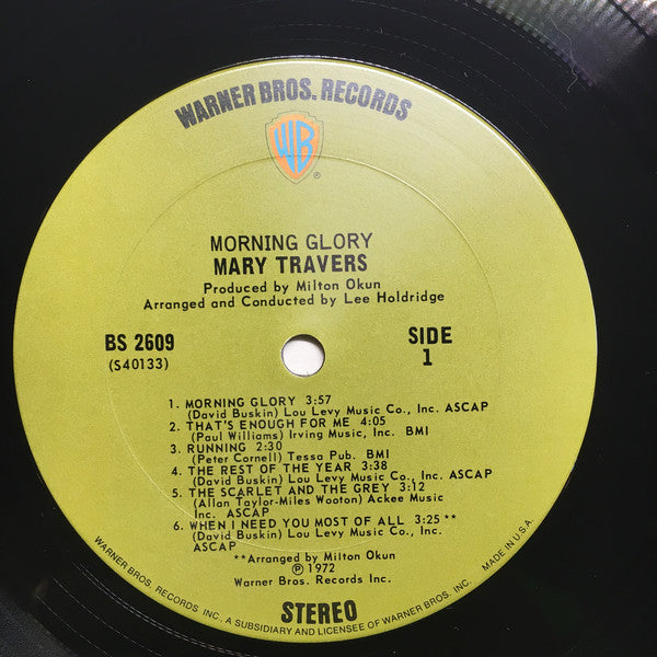 Mary Travers : Morning Glory (LP)