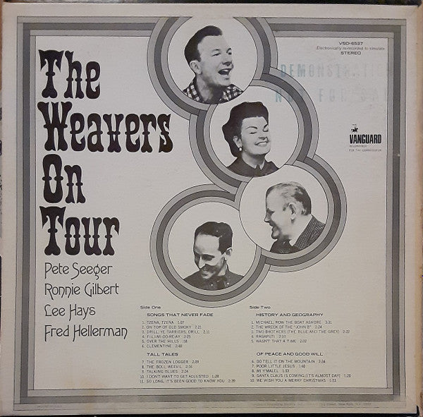 Weavers, The : The Weavers On Tour (LP,Album,Promo,Reissue,Stereo)