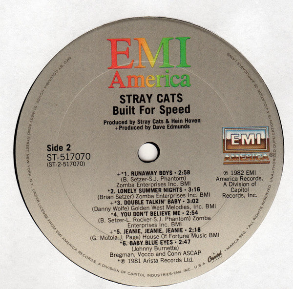 Stray Cats : Built For Speed (LP,Album,Compilation,Club Edition)