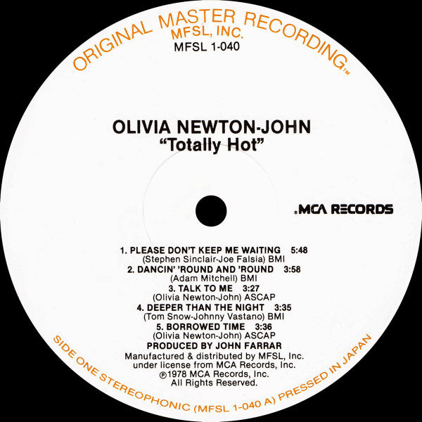 Olivia Newton-John : Totally Hot (LP,Album,Limited Edition,Remastered)