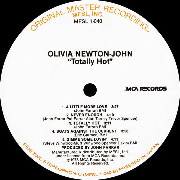 Olivia Newton-John : Totally Hot (LP,Album,Limited Edition,Remastered)