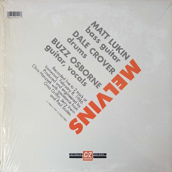 Melvins : 8 Songs (12",EP,Reissue)