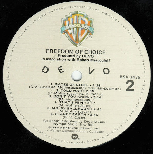 Devo : Freedom Of Choice (LP,Album)