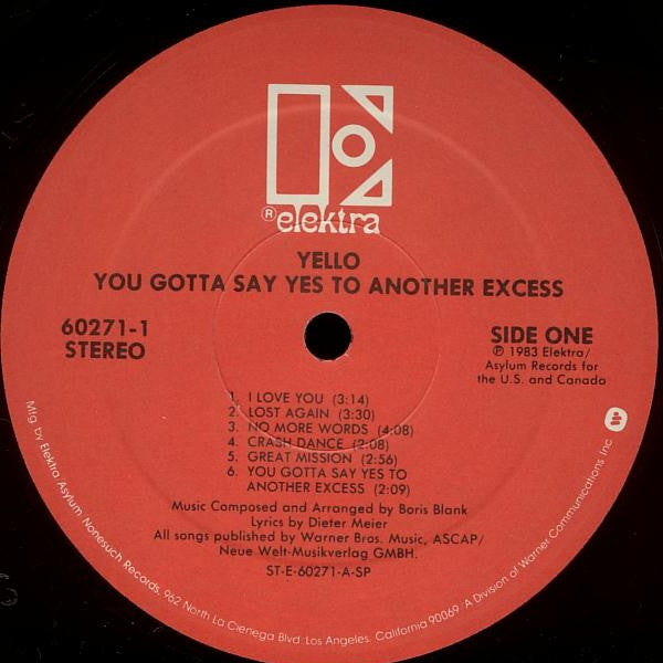 Yello : You Gotta Say Yes To Another Excess (LP,Album)