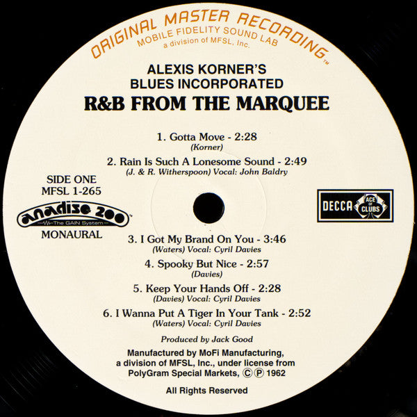 Blues Incorporated : R&B From The Marquee (LP,Album,Limited Edition,Numbered,Remastered,Mono)