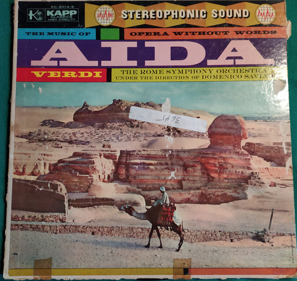 Giuseppe Verdi, Rome Symphony Orchestra, Domenico Savino : The Music of Aida (LP,Album,Stereo)
