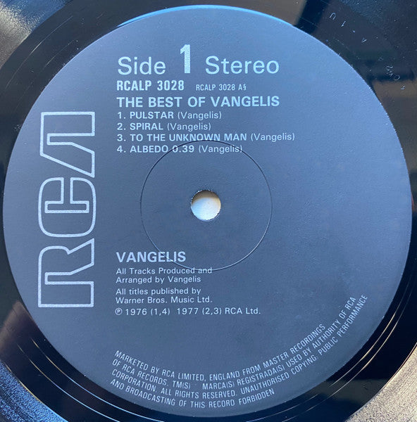 Vangelis : The Best Of Vangelis (LP,Album,Compilation,Reissue)