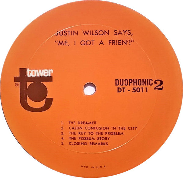 Justin Wilson : Justin Wilson Says "Me, I Got A Frien'!" (LP,Stereo)