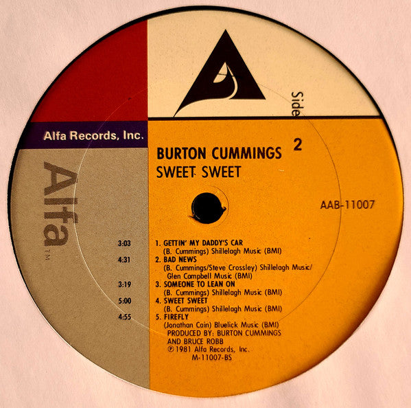 Burton Cummings : Sweet Sweet (LP,Album)