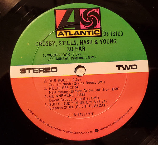 Crosby, Stills, Nash & Young : So Far (LP,Compilation,Stereo)