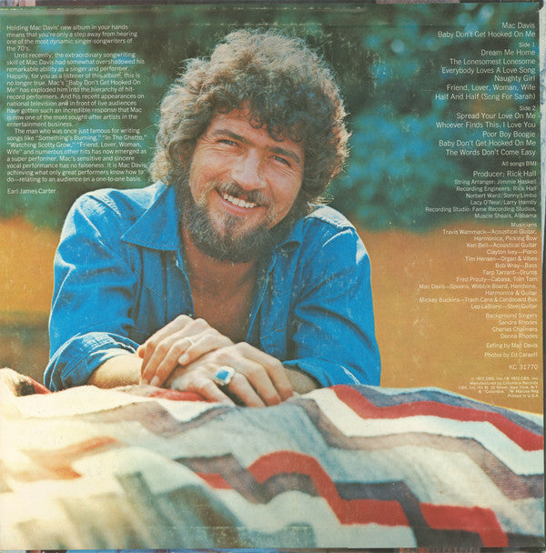 Mac Davis : Baby Don't Get Hooked On Me (LP,Album)