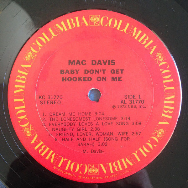 Mac Davis : Baby Don't Get Hooked On Me (LP,Album)