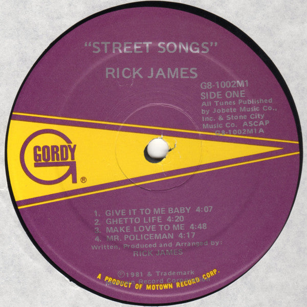 Rick James : Street Songs (LP,Album)