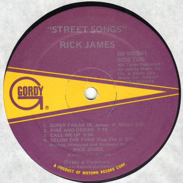 Rick James : Street Songs (LP,Album)
