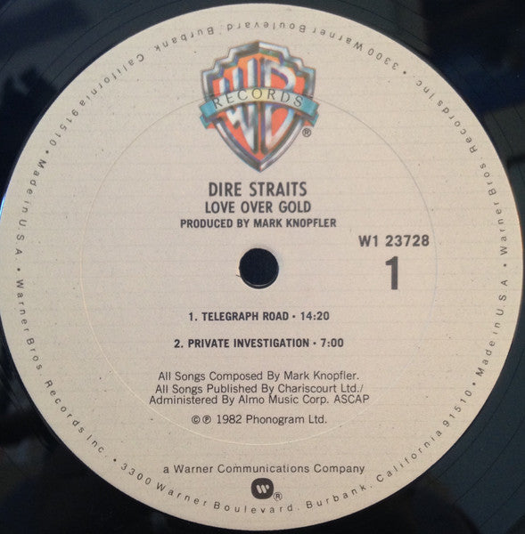 Dire Straits : Love Over Gold (LP,Album,Club Edition)