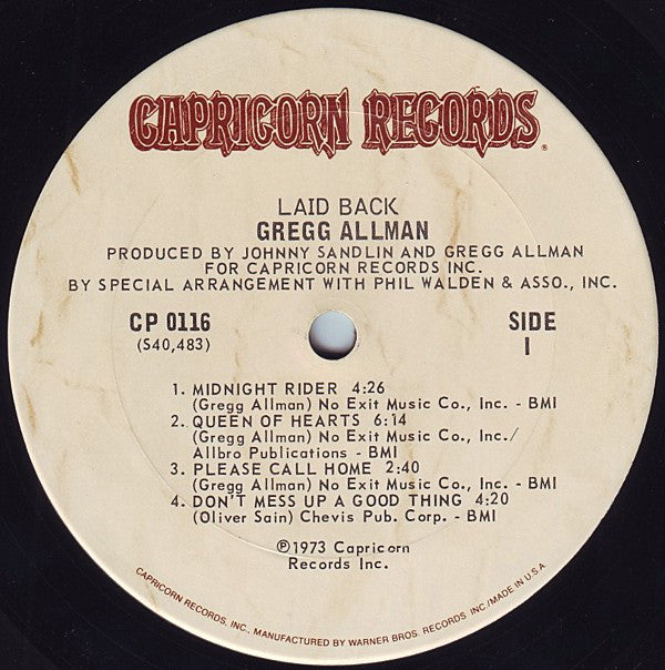 Gregg Allman : Laid Back (LP,Album)