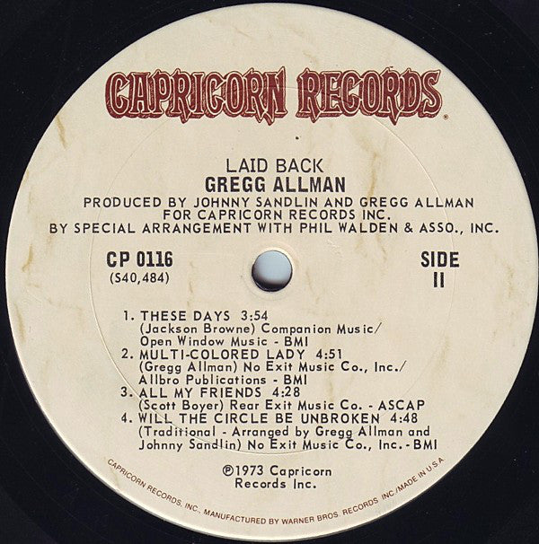Gregg Allman : Laid Back (LP,Album)