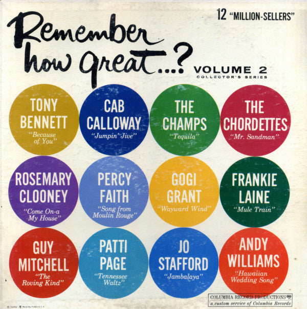 Various : Remember How Great...? Volume 2 (LP,Compilation)