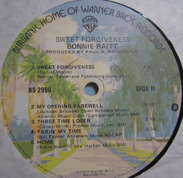 Bonnie Raitt : Sweet Forgiveness (LP,Album)