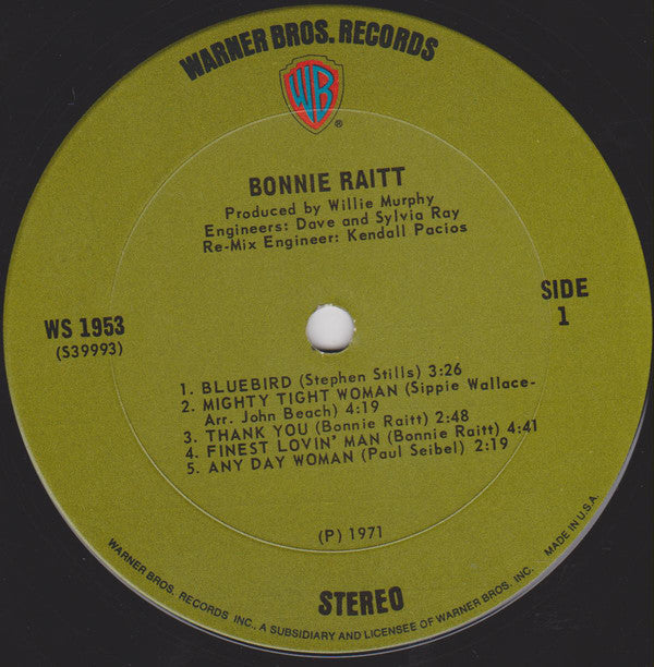Bonnie Raitt : Bonnie Raitt (LP,Album)