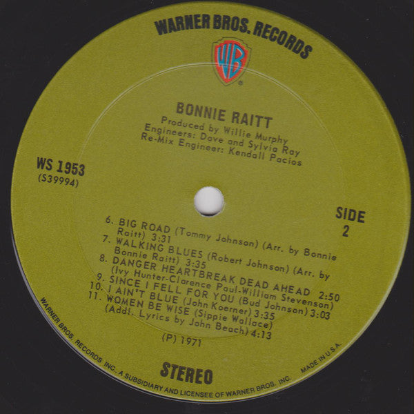 Bonnie Raitt : Bonnie Raitt (LP,Album)