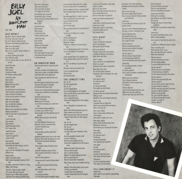 Billy Joel : An Innocent Man (LP,Album,Stereo)