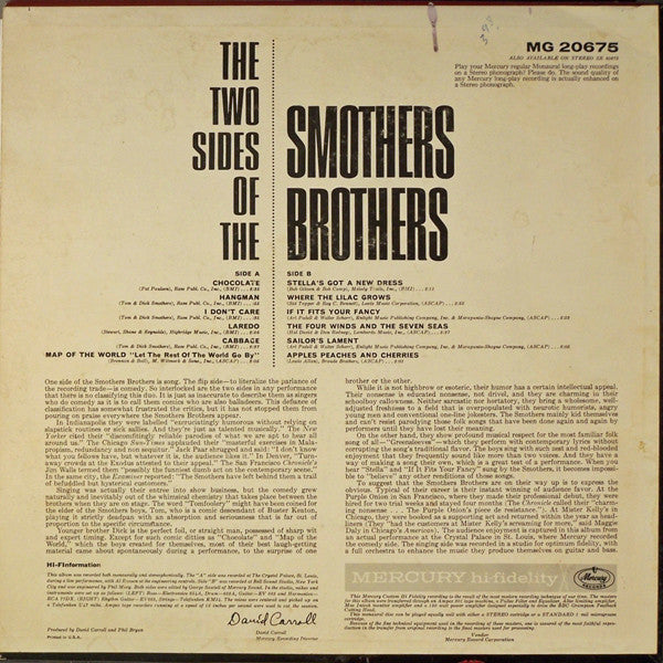 Smothers Brothers : The Two Sides Of The Smothers Brothers (LP,Album,Mono)