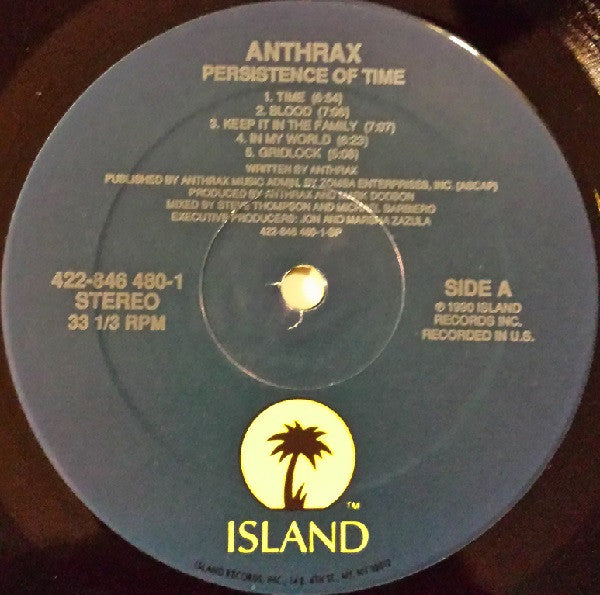 Anthrax : Persistence Of Time (LP,Album)