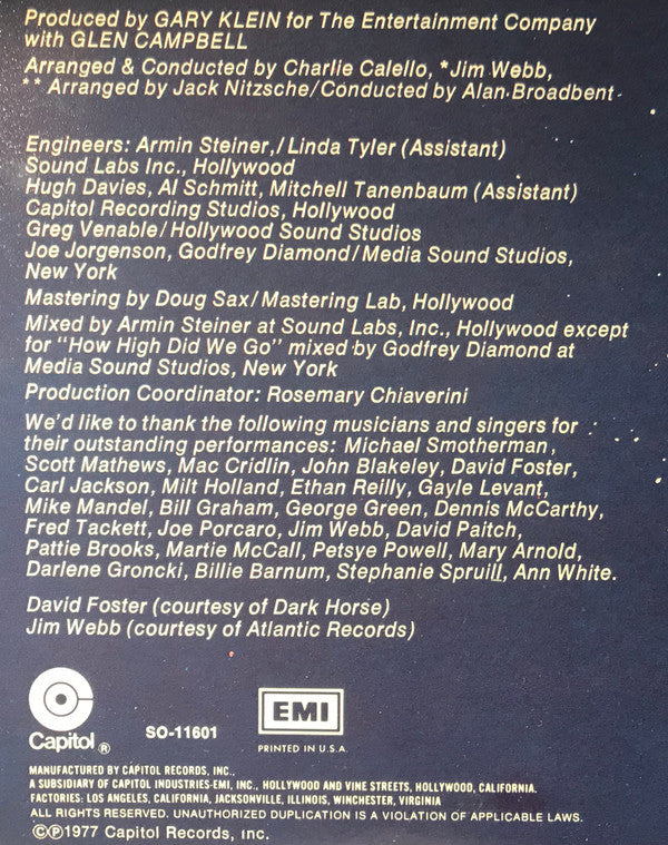 Glen Campbell : Southern Nights (LP,Album)