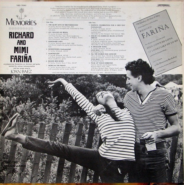 Richard & Mimi Farina : Memories (LP,Album,Stereo)
