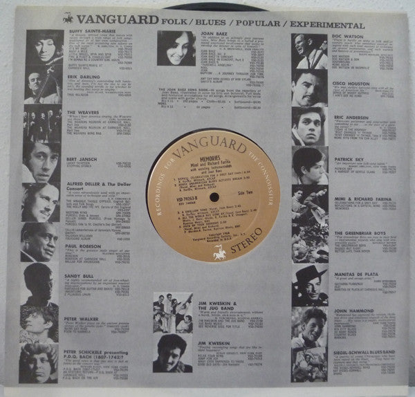 Richard & Mimi Farina : Memories (LP,Album,Stereo)