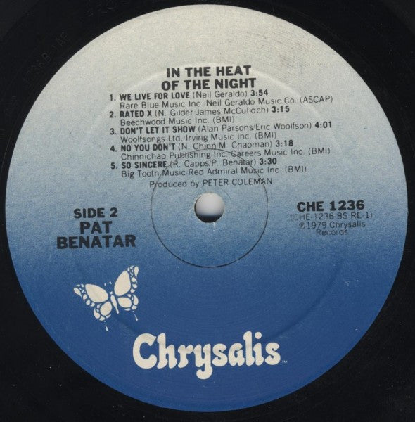 Pat Benatar : In The Heat Of The Night (LP,Album)