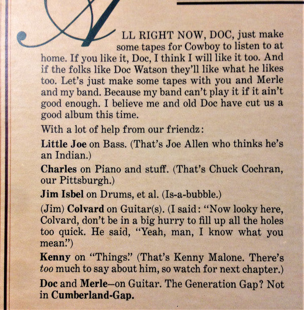 Doc & Merle Watson : Two Days In November (LP,Album)