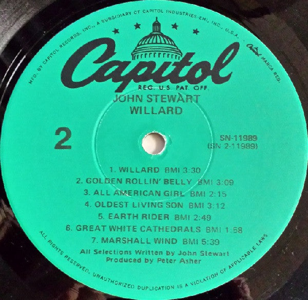 John Stewart (2) : Willard (LP,Album,Reissue)