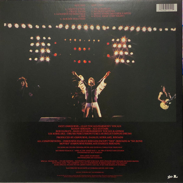 Ozzy Osbourne : Blizzard Of Ozz (LP,Album,Reissue)