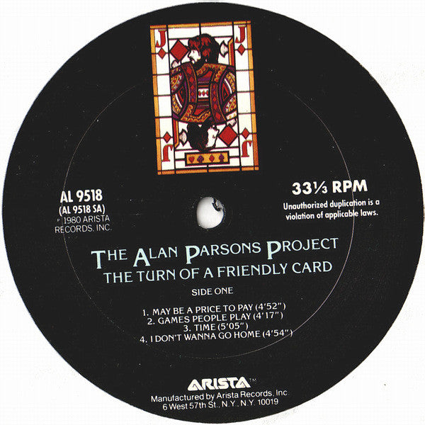 Alan Parsons Project, The : The Turn Of A Friendly Card (LP,Album)