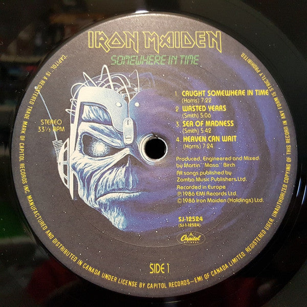 Iron Maiden : Somewhere In Time (LP,Album,Stereo)