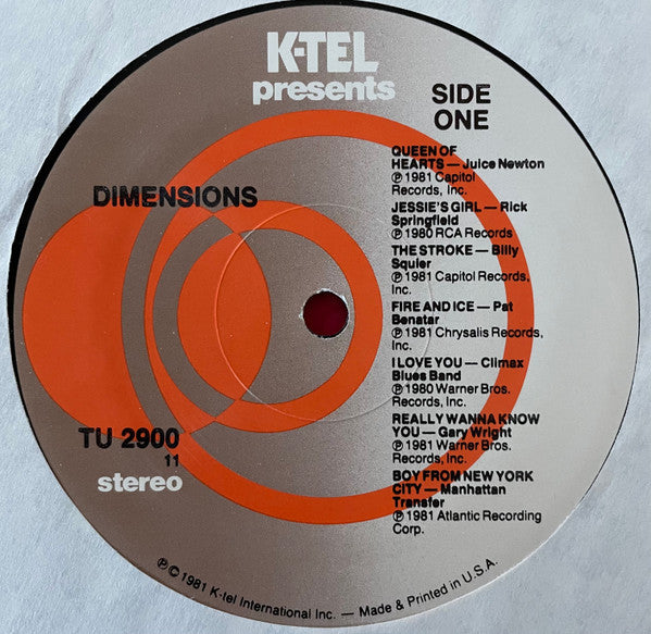 Various : Dimensions (LP,Compilation)