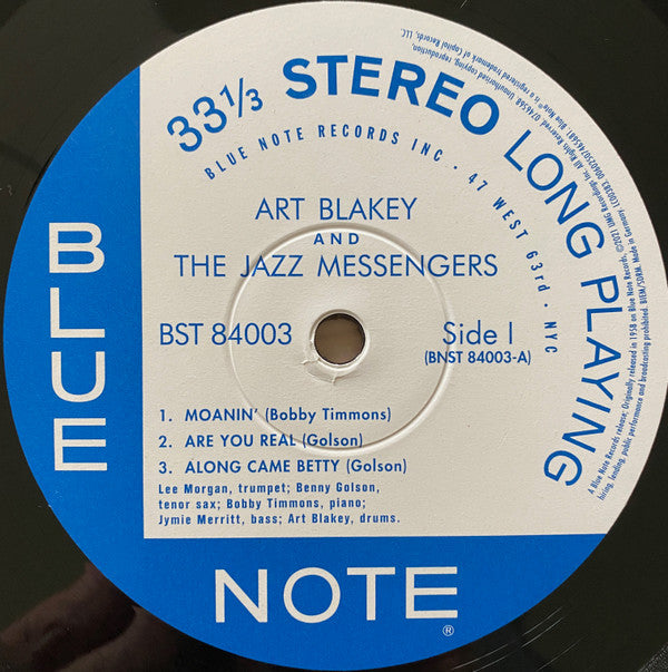 Art Blakey & The Jazz Messengers : Moanin' (LP,Album,Reissue,Stereo)