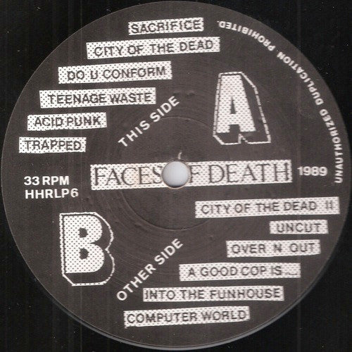 Black Uniforms : Faces Of Death (LP,Album)