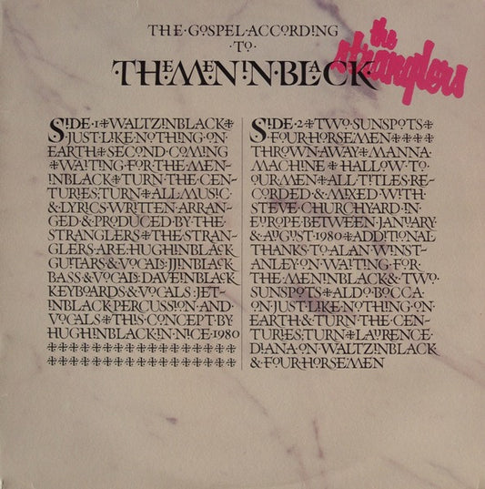 Stranglers, The : The Gospel According To The Meninblack (LP,Album)